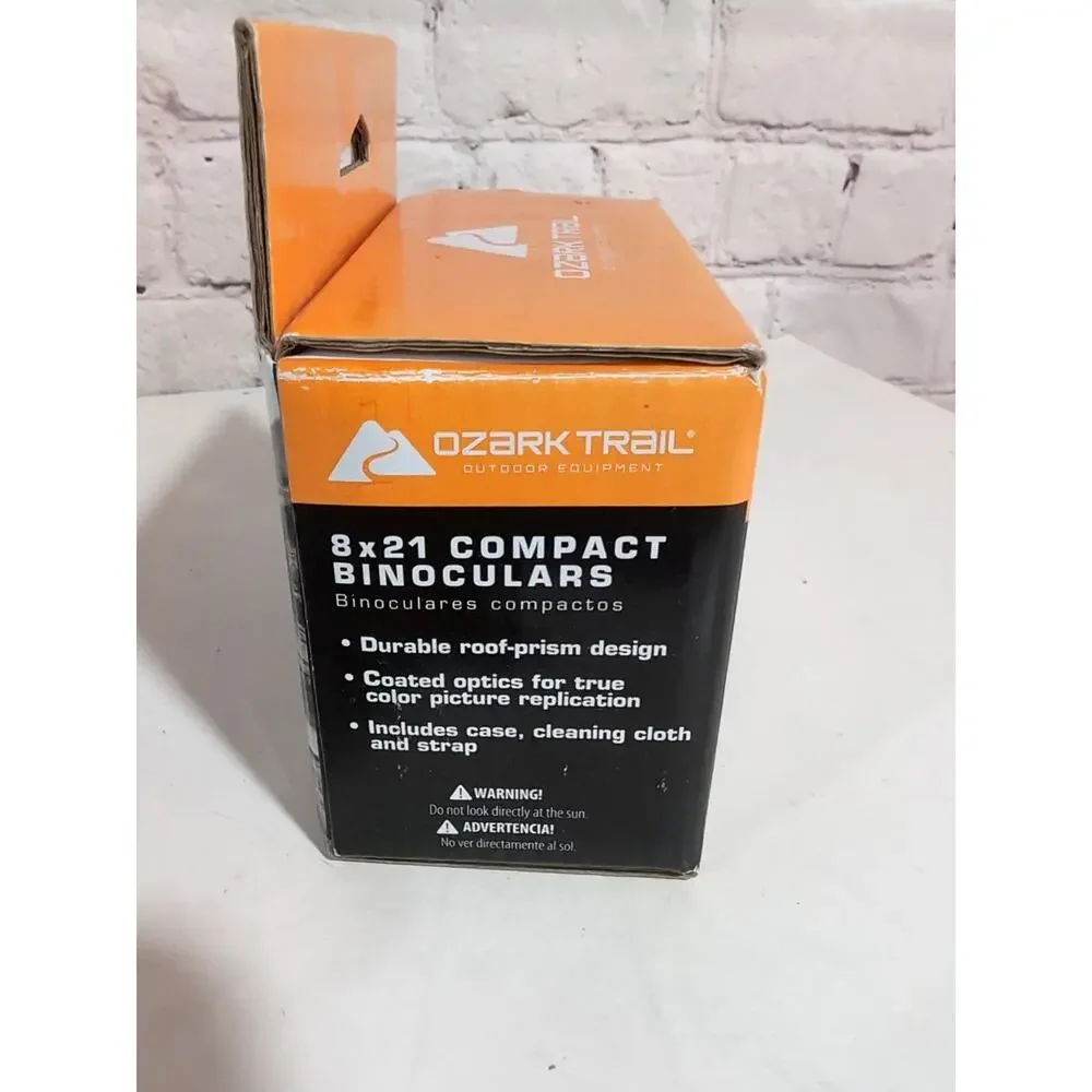 Ozark Trail 8x21 Compact Mini Binoculars With Case new in box